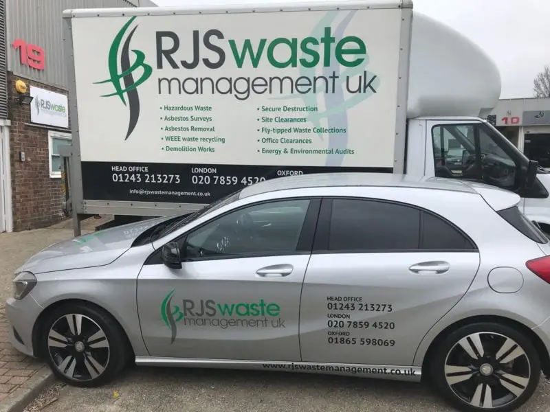 RJS Waste Management London car and waste removal van RJS Waste Management London car and waste removal van