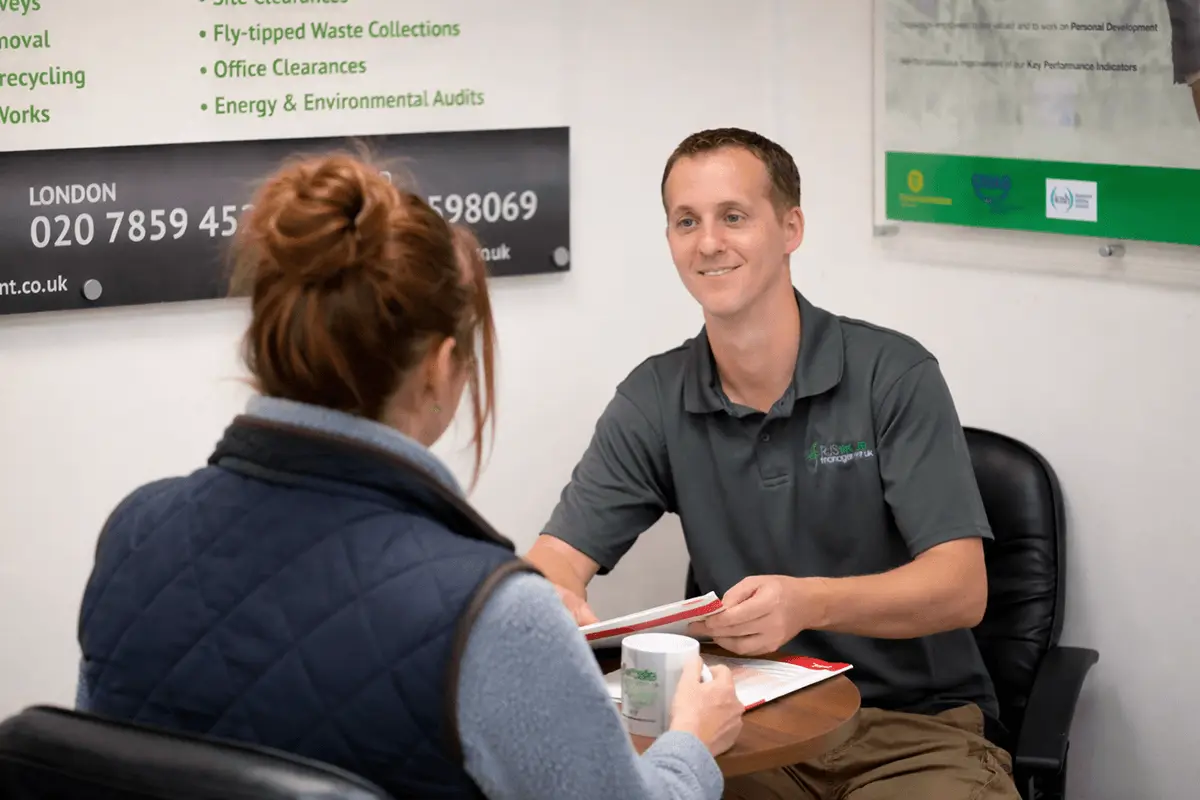 Customer care replacement RJS waste management team